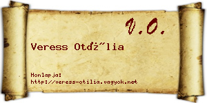 Veress Otília névjegykártya